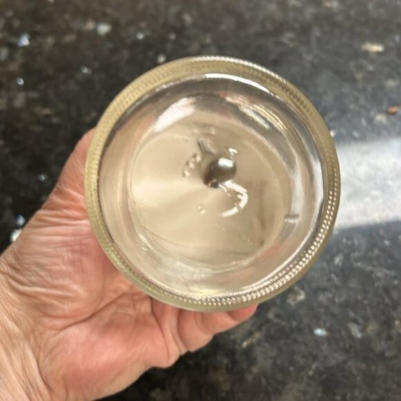 Vintage Glass Sugar Bowl, Spoon & Plastic Lid Gemco (Corelle) - Picture 4 of 7